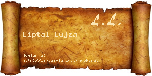Liptai Lujza névjegykártya